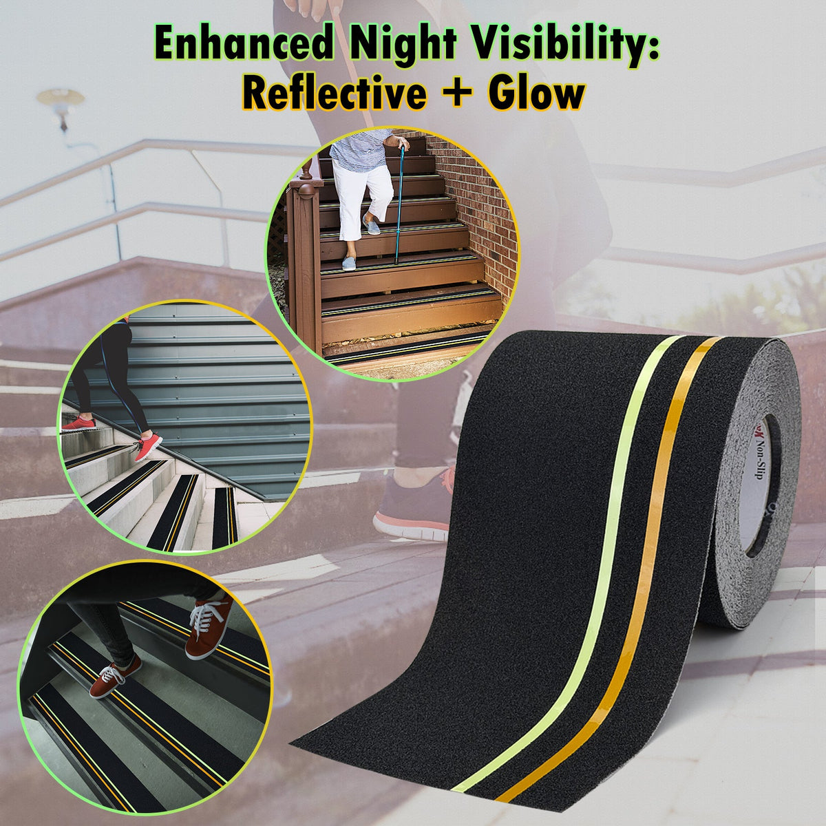 S610RG Dual Action — Reflective + Glow-in-the-Dark Anti-Slip Tape