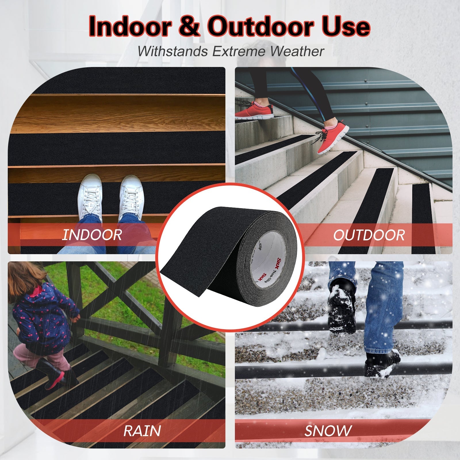 S610 Commercial Anti-Slip Tape — 60-Grit Standard Heavy-Duty