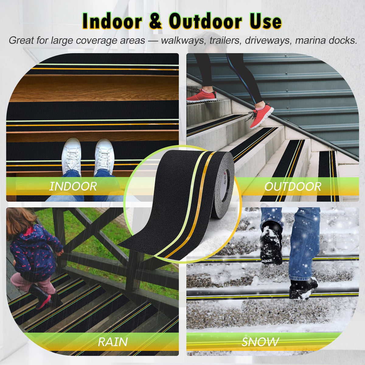 S610RG Dual Action — Reflective + Glow-in-the-Dark Anti-Slip Tape