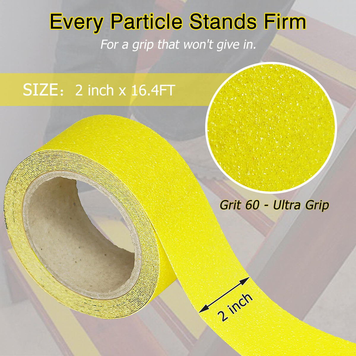S630 Safety Yellow Anti-Slip Tape — High-Visibility Single Color