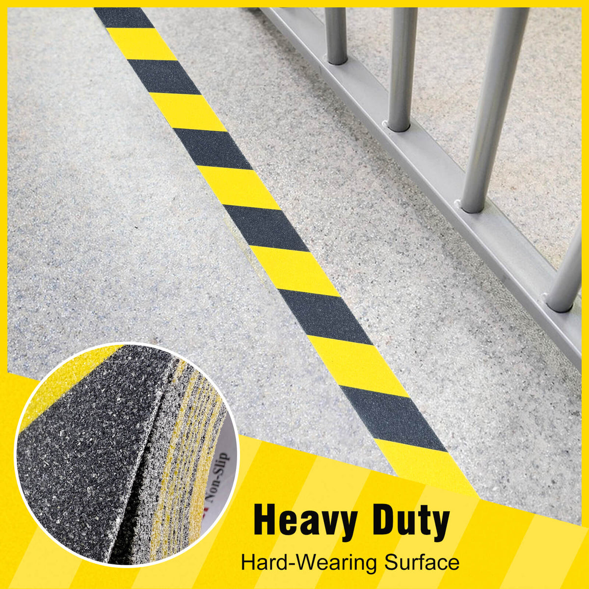 S680 Heavy-Duty Hazard Anti-Slip Tape — OSHA Yellow & Black