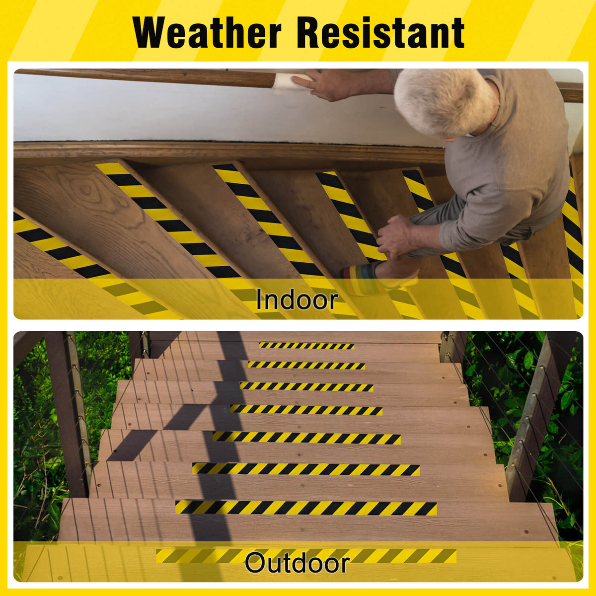 S680 Heavy-Duty Hazard Anti-Slip Tape — OSHA Yellow & Black