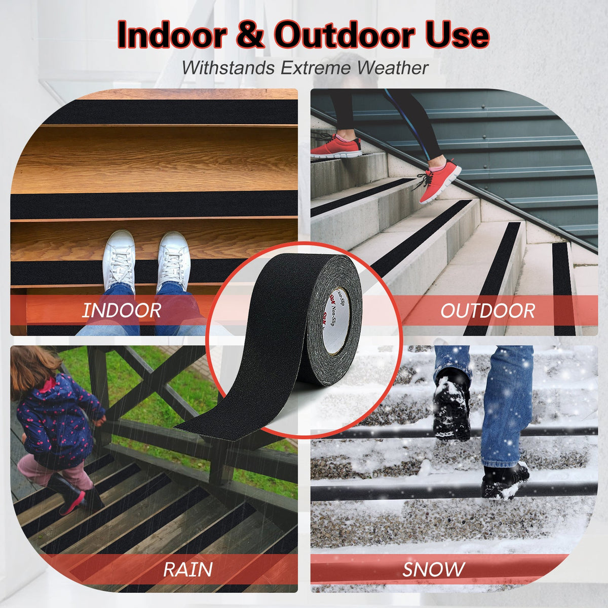S810 Premium Anti-Slip Tape — 80-Grit PET-Backed Traction