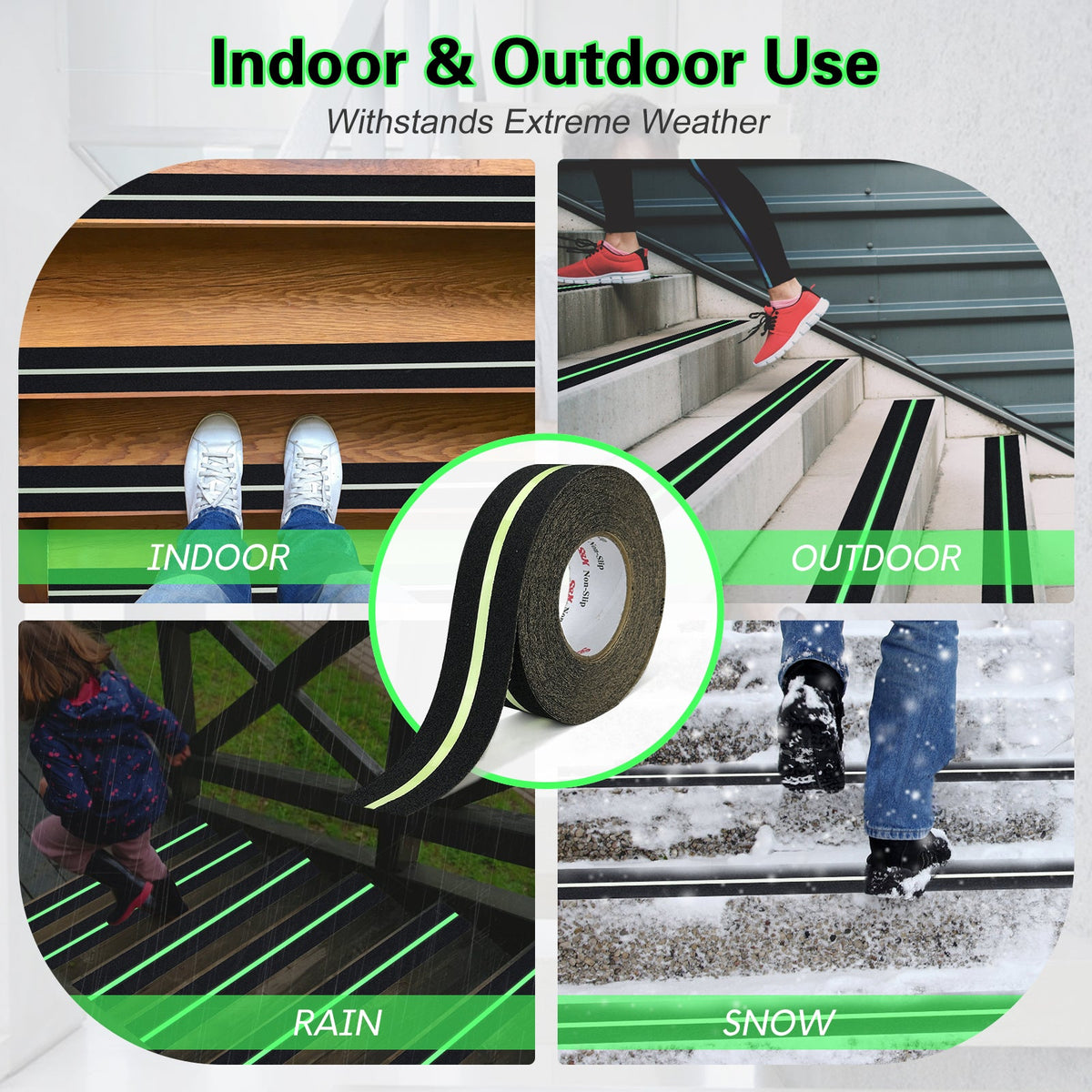 S690 Glow-in-the-Dark Anti-Slip Tape — Photoluminescent Emergency