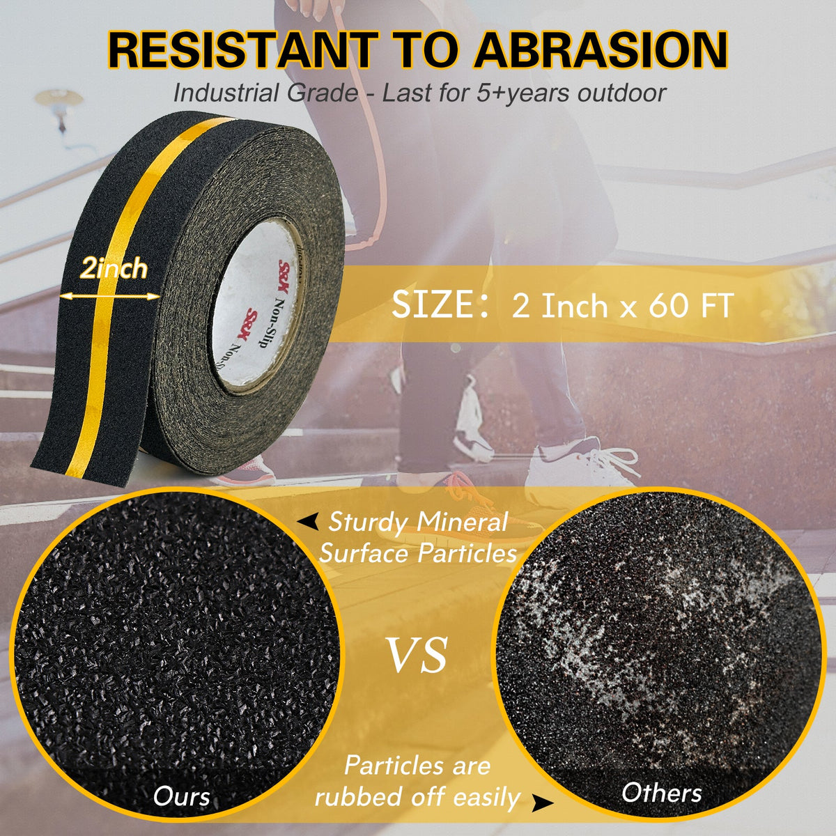 S610R Reflective Anti-Slip Tape — Indoor + Outdoor with Reflective Edge