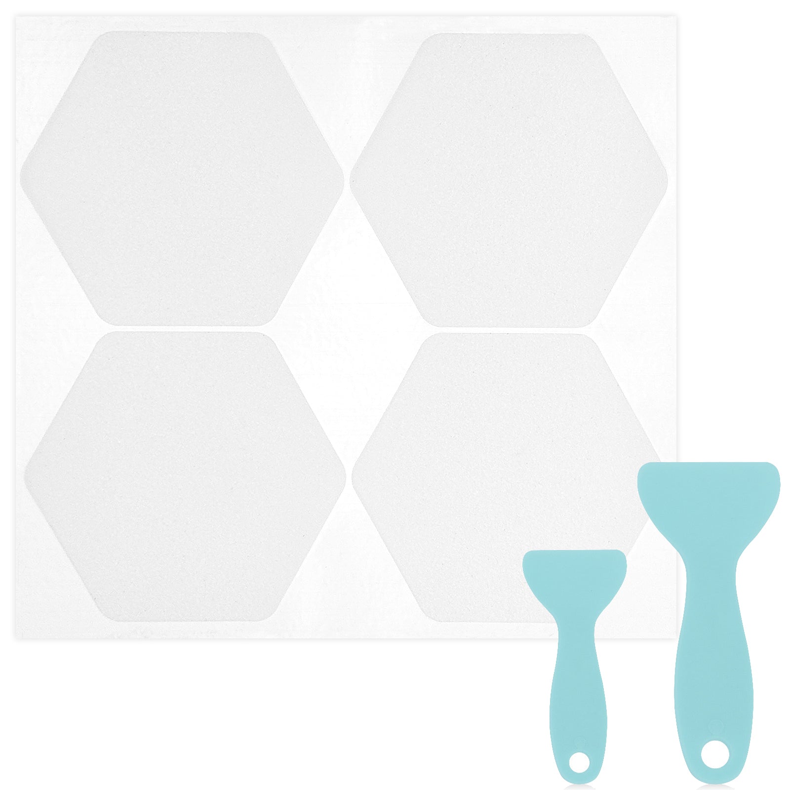 Hexagonal non-slip shower stickers